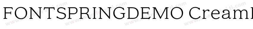 FONTSPRINGDEMO CreamBlackItalic字体转换